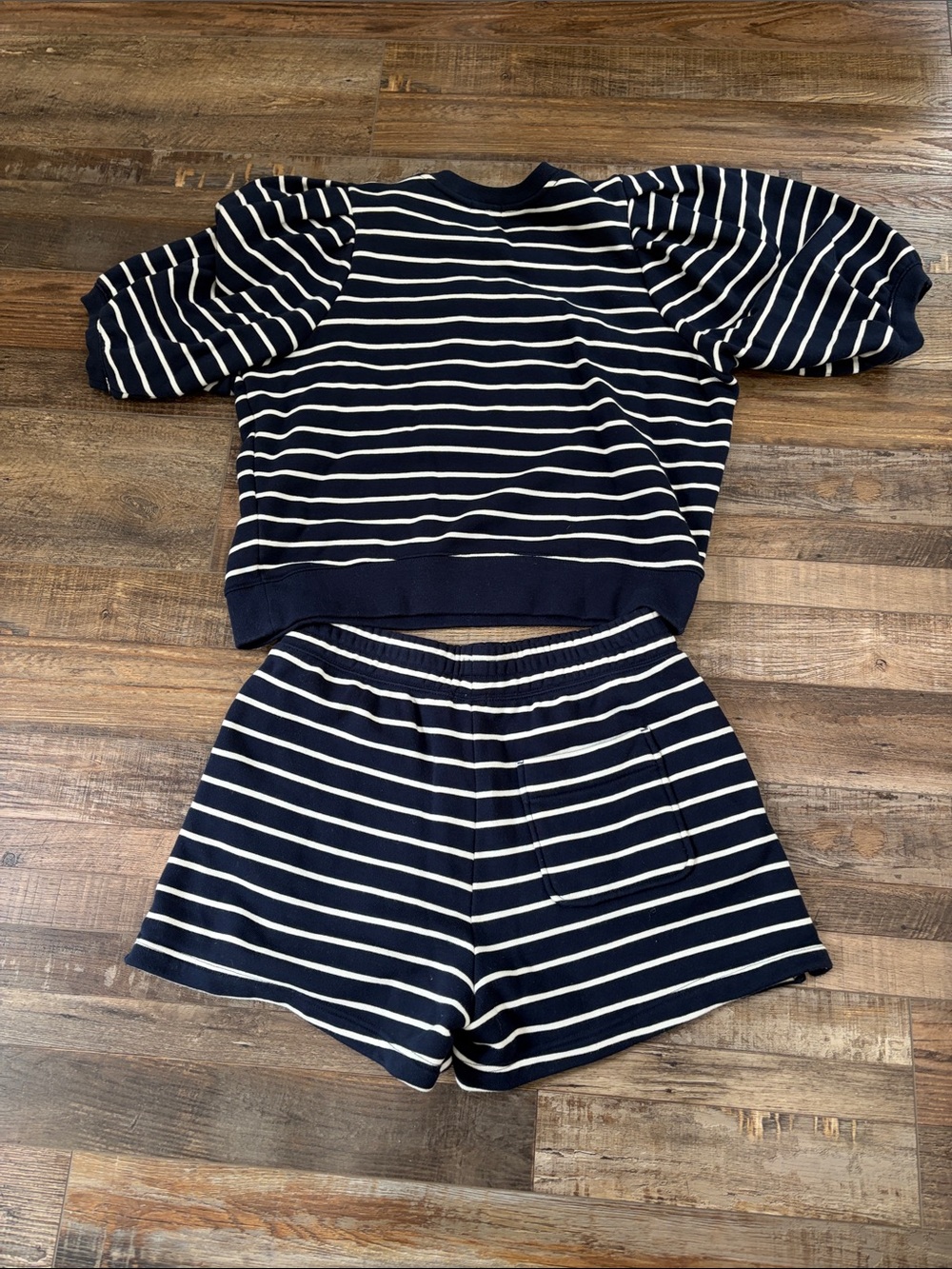 Rails Navy and White Striped Knit short set - Picture 3 of 3